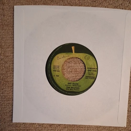 THE BEATLES  Italian Apple  Get Back / Dont let me down  7" single original 1969