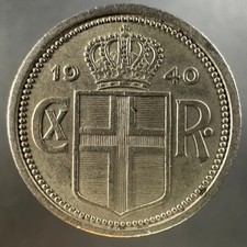 1940 Iceland 25 Aurar Strong Details