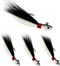 Bucktail Jigs Saltwater 3Pcs/5Pcs Fish Hair Jig Lure Hooks,Fishing Hair Swimbait