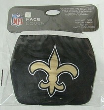 NFL New Orleans Saints Reusable Face Cover with Pocket For Filter FOCO