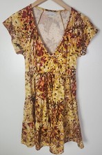 Urban Outfitters Women's Sz. S Short Sleeve Tiered Print Dress