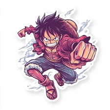 Luffy One Piece Anime Character Sticker