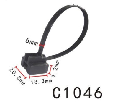 5PCS Fit Toyota Push Mount Cable Ties Long 182mm 82678A9002,37Z1624351