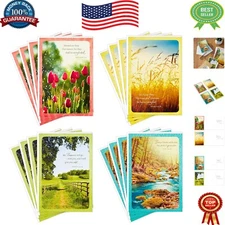 Dayspring Christian Sympathy Cards - 16 Pack with Beautiful Nature Designs