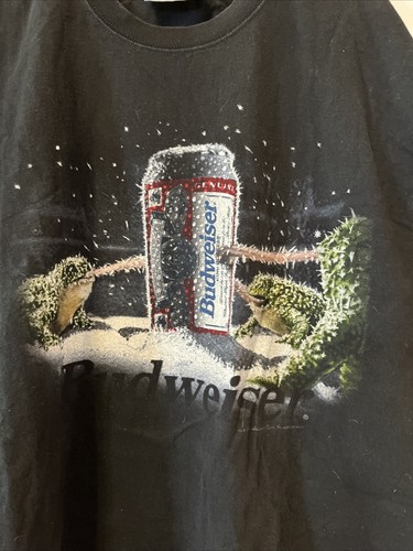 1996 Budweiser Frog This Buds For You Single Stitch Shirt L Lee Sport USA NICE - Picture 2 of 7