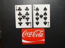 swap playing card   COCA COLA   Black Nines   Lot of 2 Cards    2008