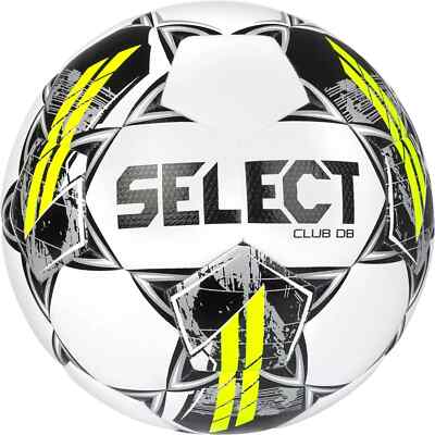 Select Club DB V22 Soccer Ball, White/Black, Size 5