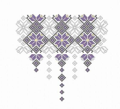 Folk Machine embroidery design. Cross stitch pattern. Ethnic ornament for  dress | eBay