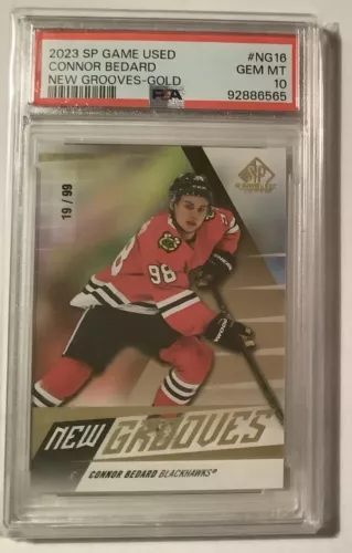 2023-24 Connor Bedard SP Game Used New Grooves 19/99 PSA 10 GEM MT