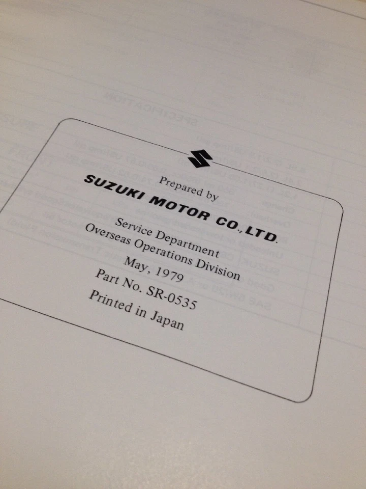 Suzuki GT50 GT50E Gt 50 Manual Taller Revisión Técnica Manual de Taller 50GT - Imagen 4 de 4