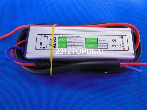 20W 30W 50W AC/DC12-24V TO DC 30-36V LED Waterproof Power Supply Driver Light - Picture 2 of 4