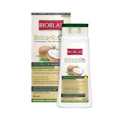 Bioblas Botanic Oils shampoo with coconut oil for dull and lifeless hair, 360 ml