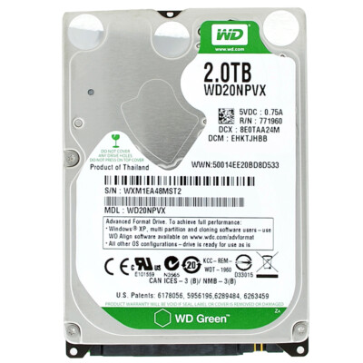WD GREEN WD20NPVX 2TB 8MB 5400U/min 2,5''  SATA III
