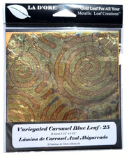 Variegated Carousel Blue Leaf - 25 Leaves 5.5" X 5.5" inches
