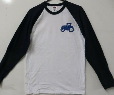 New Holland Marken Herren Raglan Langarmshirt mit Traktor Motiv 