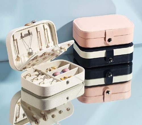 Jewelry Case Double Layer for Women’s Necklace Earrings Rings Travel Accessories - 第 3/34 張圖片