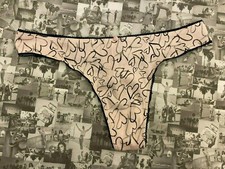 New with tags Victoria's Secret 100 Cotton Thong Panty Pink Heart MEDIUM M