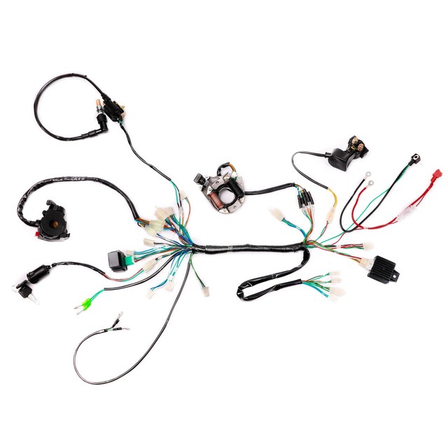 Wire Harness Magneto Coil Ignition CDI Wiring 50cc 90cc 110cc Quad Go