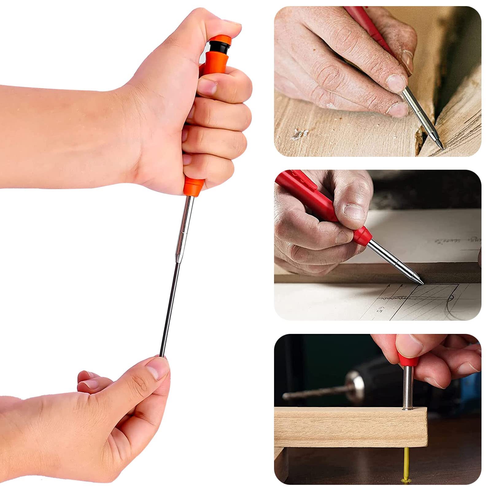 36 PCS 2.8mm Pencil Lead Refills for Carpenter Pencil Mark Solid Deep Hole