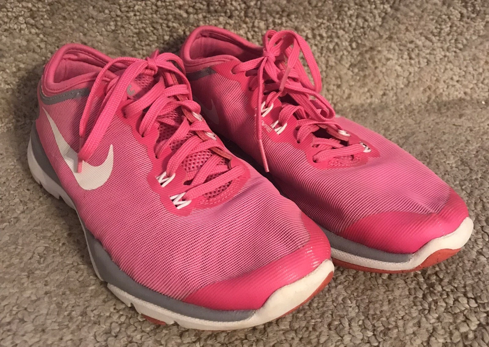 Womens Nike Flex Supreme Pink athletic running shoe Size US 6/