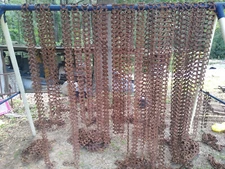 Vintage Primitive Industrial Farm Rusty Steampunk Chicken House Feeder Chain