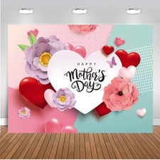 7X5ft Mother's Day Background Pink Flower Love Background Festival Party Deco...