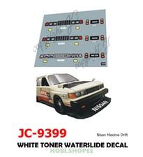 Decalcomanie scivolo acqua toner bianco JC-9399 # NISSAN MAXIMA DRIFT - 1:64 Hot Wheels