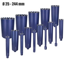 Couronne Diamant pour Carotteuse Forage à sec et Humide Trépan Ø 25-244mm