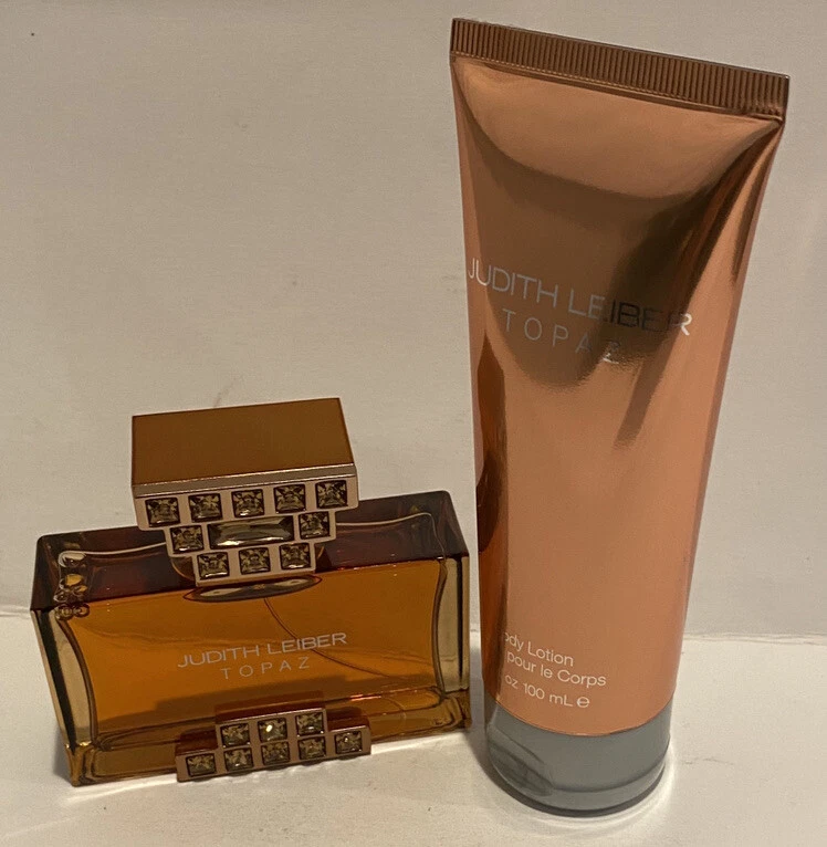 Judith Leiber Topaz Women s 1.3oz EDP Spray 3.4oz Body Lotion New