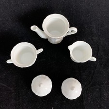 Precious Moments Teapot Sugar and Creamer Miniature Porcelain Set Friends 1988