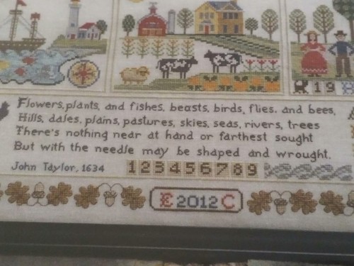 WITH THE NEEDLE CROSS STITCH SAMPLER CHART LILA'S STUDIO - Picture 3 of 6