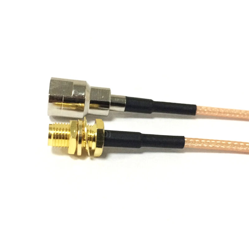SMA female nut to FME male RF coaxial cable adapter RG316 15cm 6inch - Image 3 of 3