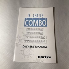 HARTKE B Series Bass Combo Amplifier Head B20 B30 B60 B90 Owner's Manual