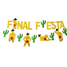 2 Sets Cactus Final Fiesta Mexican Theme Party Banners Golden
