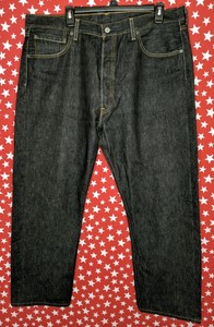 Levi Menâs 501 Original Riveted Black 5 Pocket Denim Jeans Size 38x30 | eBay