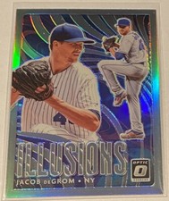 2020 Donruss Optic Jacob deGrom Optic Illusions SILVER HOLO PRIZM #OI-1 SP 🔥