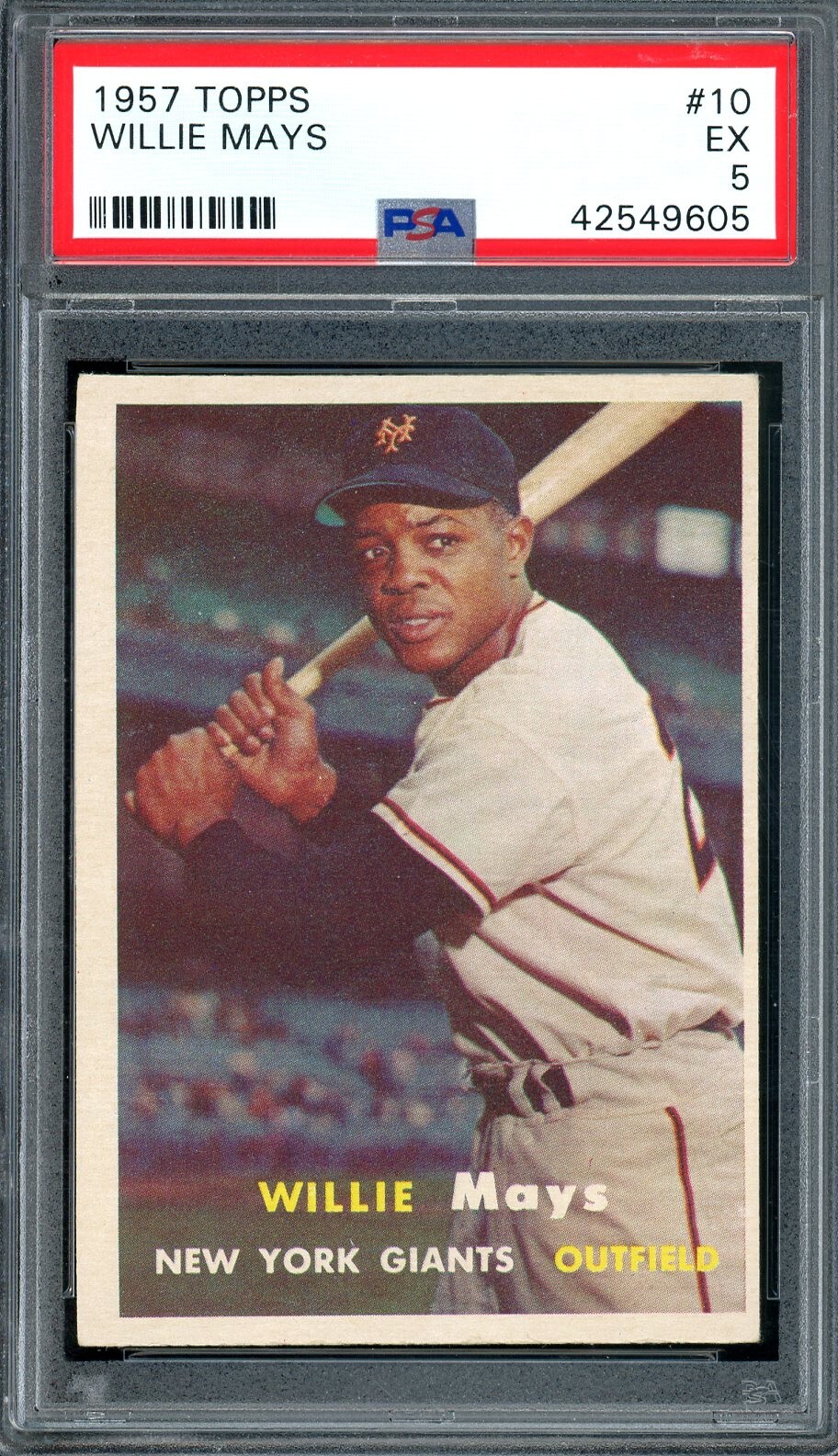 1957 Topps #10 Willie Mays PSA 5