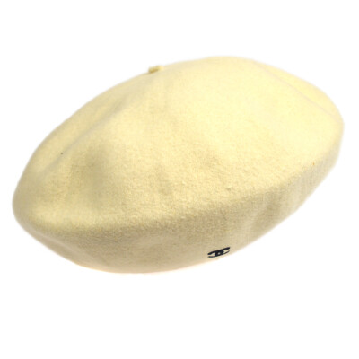 Chanel Beret Hat Off-white 13193