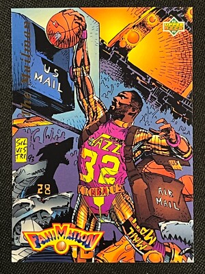 1993 Upper Deck Fanimation The Mailman Basketball Card Karl Malone 1993 Upper Deck Fanimation The Mailman Basketball Card Karl Malone
