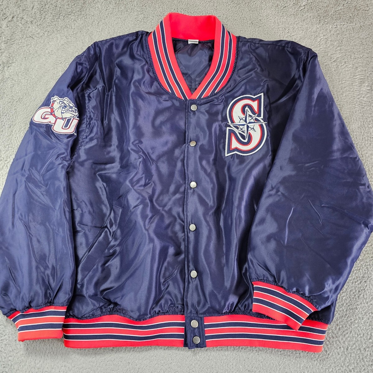 Seattle Mariners Gonzaga University Satin Quilt Lined Snap
