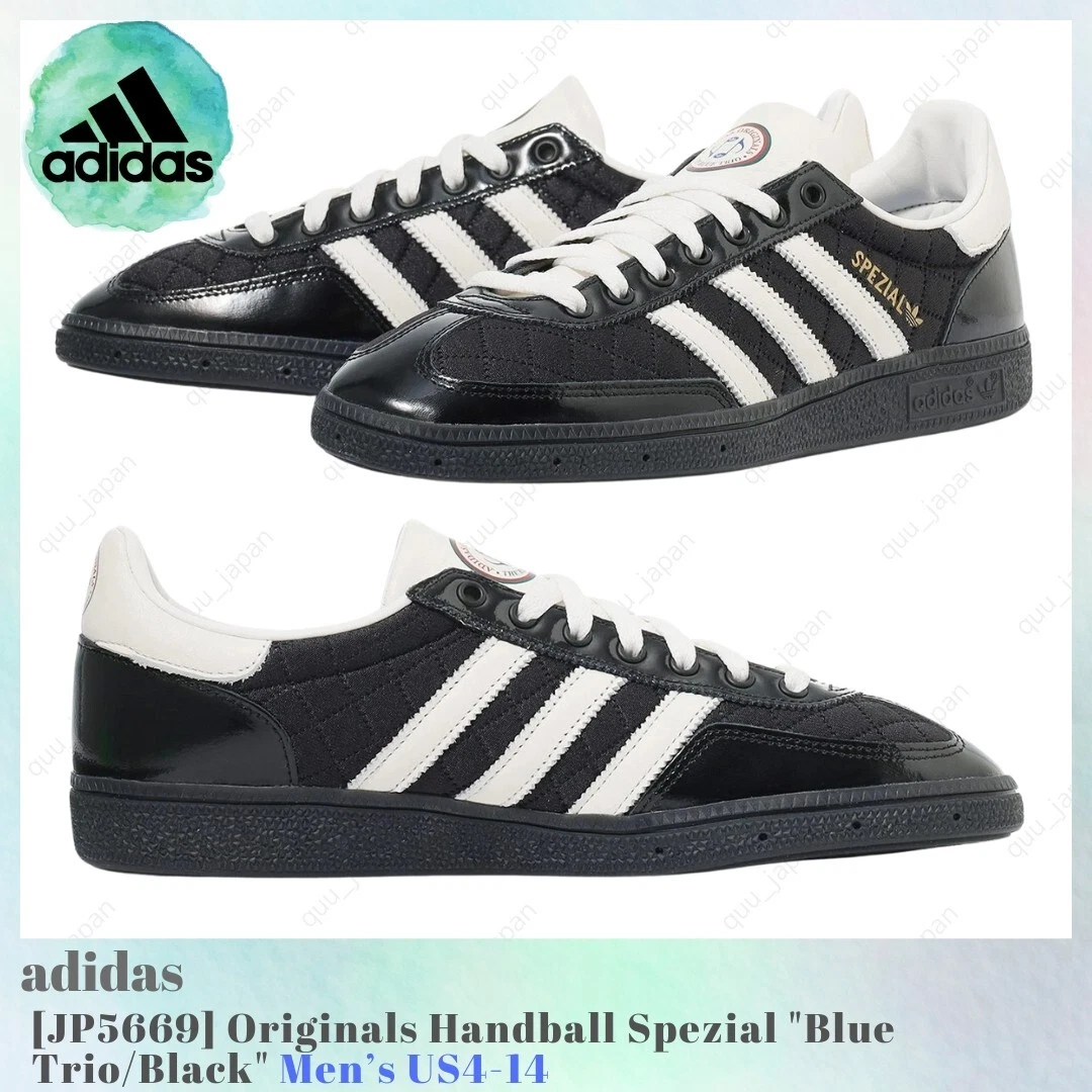 The Blue Trio x adidas Handball Spezial Black White for Sale