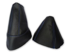 Schaltmanschette Handbremsabdeckung Fur BMW Z4 2002-2008 Leder Naht Blau