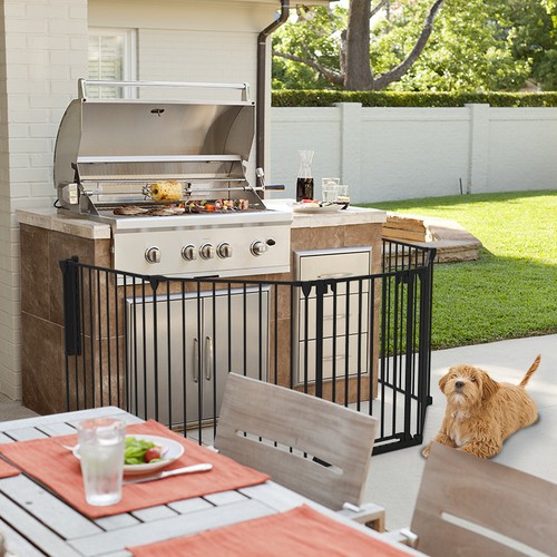6 PANEL EXTRA LARGE STEEL CHILD BABY SAFETY FIREPLACE SCREEN BARRIER GATE - Picture 2 of 4
