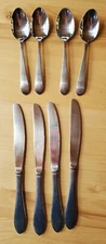 International Stainless China Flatware Set Of 4 Butter Knives And Spoons