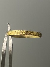 Signed 10K Yellow Gold Tiny Infant Baby Child Ring Band Vintage Possibly Antique