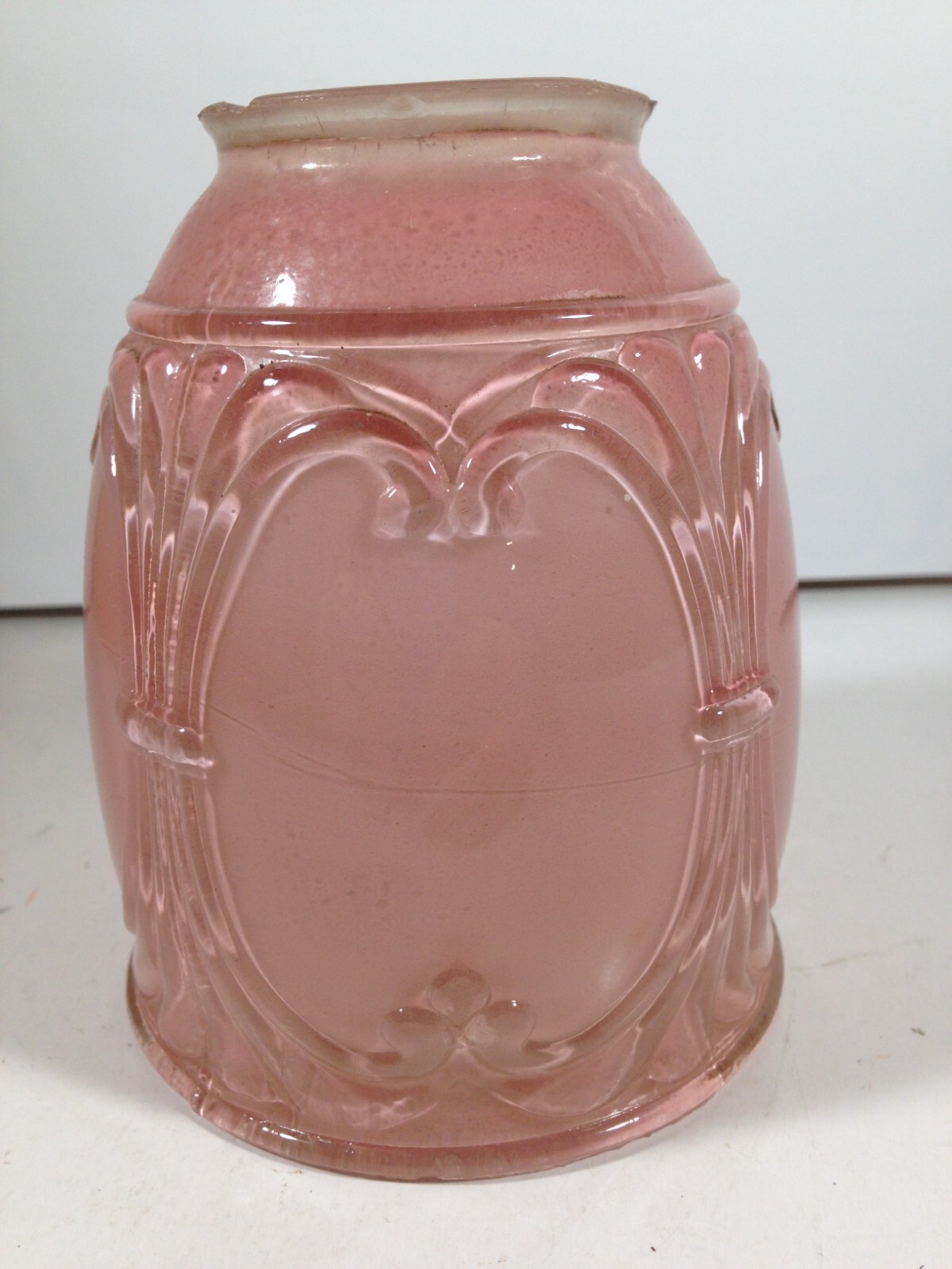 Vintage Pink Glass Lamp Shade Ceiling Vanity Column Cameo 43/4” eBay