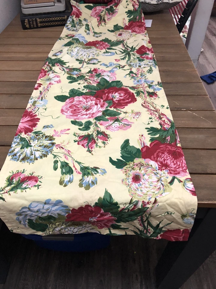 Waverly Langham Cenefa Floral Mesa Corredor Decoración Proyectos Rosas Algodón 18x116" Foto 3 de 4