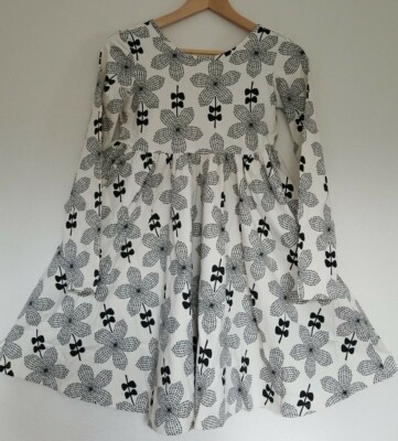 hanna andersson celebration skater dress NWT HANNA ANDERSSON SUPER TWIRL CELEBRATION ECRU FLORAL SKATER DRESS 100 4