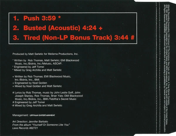 Matchbox 20 - Push [3 Track Maxi-CD] - Bild 2 von 2