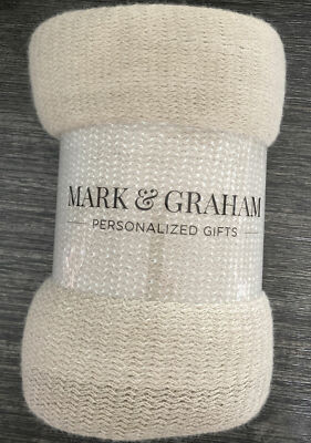 NWT Mark & Graham Luxury Gray Throw (New) Williams Sonoma 50x60 NEW